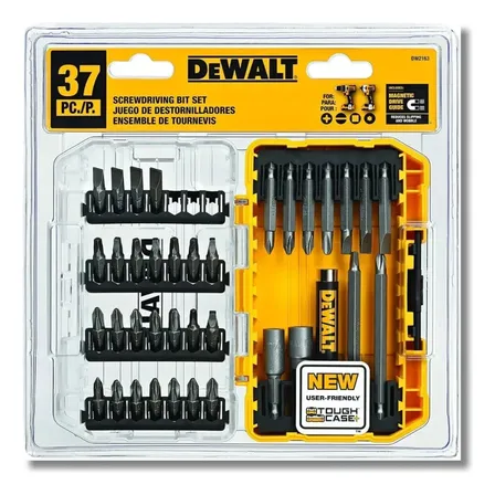 Jogo Dewalt Bits Parafusar Dw2163 37 Peças Pontas Com Estojo
