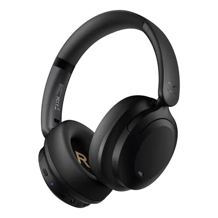Headphone Bluetooth 6.0 Cancelamento De Ruído Ativo, Sem Fio Over Ear Stagesound Hero Max, 60h De Bateria, Baixa Latência, Microfone, Headset Para Academia Jogos Escritório Viagem Preto