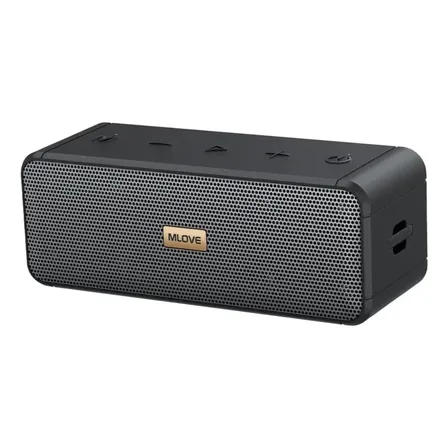 Caixa De Som Bluetooth Mlove S203 Portátil Potente Tws Ip67 Preto