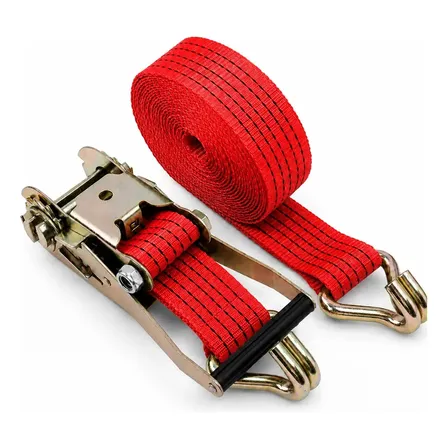 Kit Cinta Catraca S-forte Poliéster 5 Toneladas 9m Laranja Vermelho
