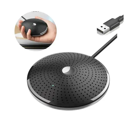 Microfone De Mesa Para Conferência Usb P/ Computador Notebook 360 Graus