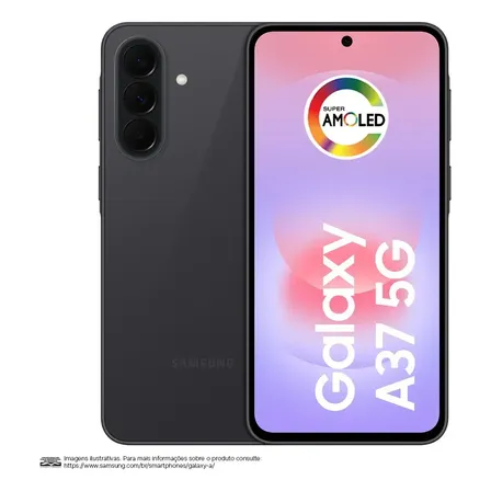 Celular Samsung Galaxy A37 5g 256gb, 8gb Ram, Câmera 50mp Preto