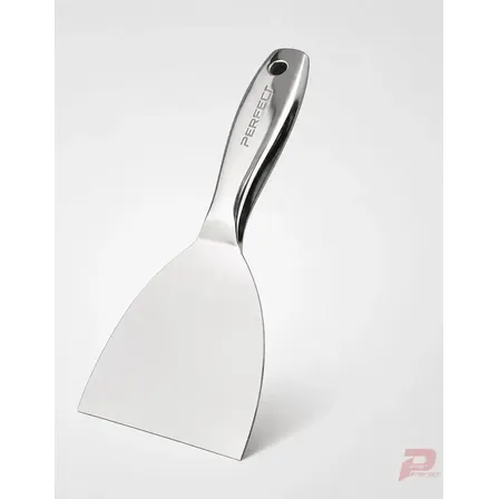 Espátula Profissional Em Aço Inox Inteiriça De 12.5cm Para Gesso E Massa