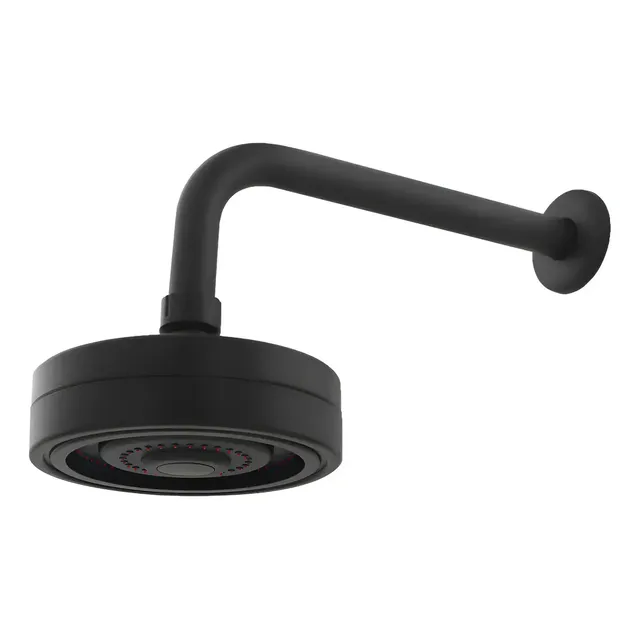 Ducha Chuveiro Articulável Autolimpante Para Aquecedor Solar E A Gás, Preta Fosca Preto Fosco