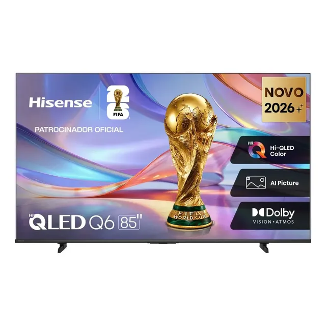 Hisense 85q6qvv Smart Tv 4k 85 Qled Ultra Hd Com Controle Por Voz