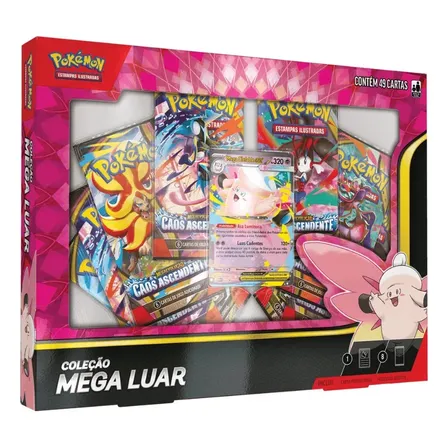 Box Pokémon Tcg Coleção Mega Luar Mega Clefable Ex Idioma Português-br
