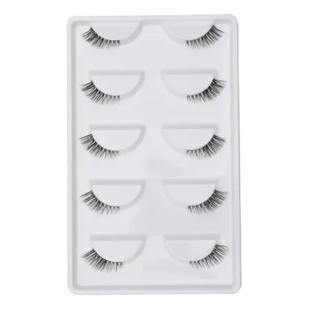 Caixa Com 5 Pares De Cílios Postiços De Cantinho - Fox Eyes Preto