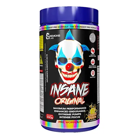 Pre Treino Insane Orange 300g - Demons Lab Sem Sabor