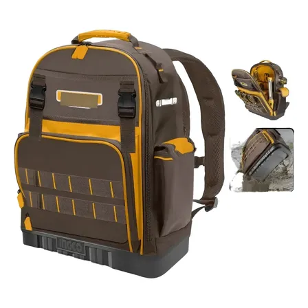 Mochila Ingco Tool 380x200x505mm Hbp0328 Marrom Escuro