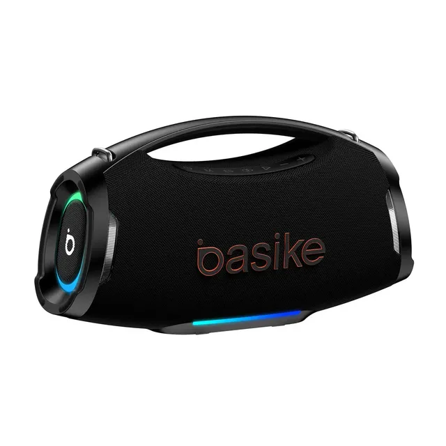 Caixa De Som Portátil Basike Bluetooth 200w Com Graves Reforçados E À Prova D'água Preto 127/220v