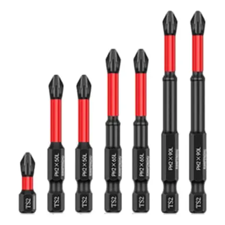 Kit 7 Ponta Bits Magnéticos Ph2 Antiderrapante 25 50 70 90mm