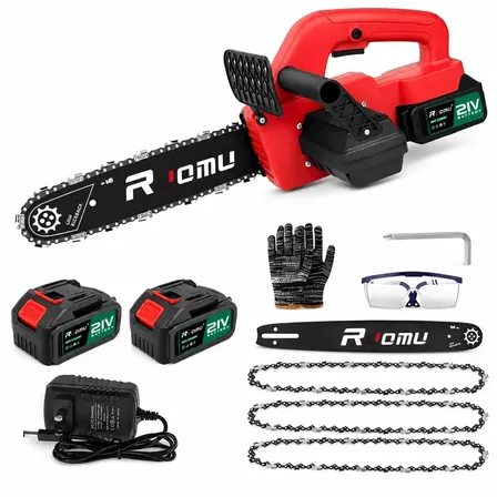 Motoserra Elétrica 12 Polegadas Brushless Portátil 2 Baterias