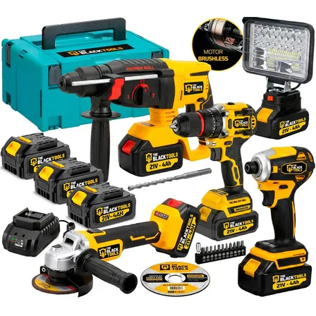 Kit Multiferramenta 5 Em 1 Brushless 21v The Black Tools