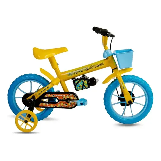 Bicicleta Infantil Menina e Menino Minions Aro 12 Verden