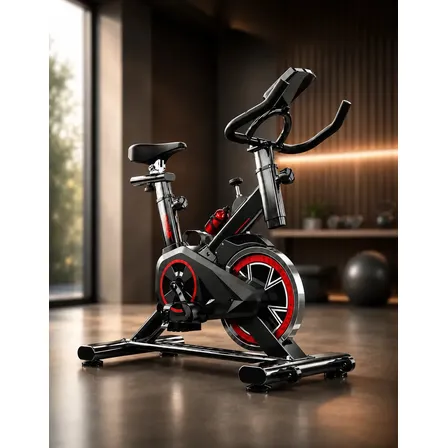 Bicicleta Ergométrica Bike Spinning Fitness Hardline Treino Em Casa Academia Exercícios Cardio E Emagrecimento Design Confortável E Ajustável Vertical Silenciosa Preto