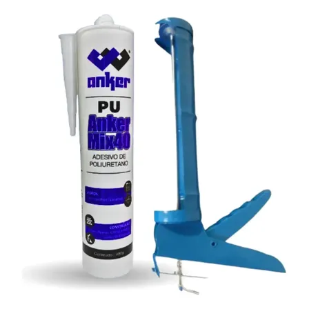 Silicone Adesivo Pu40 Selante Poliuretano Preto E Aplicador
