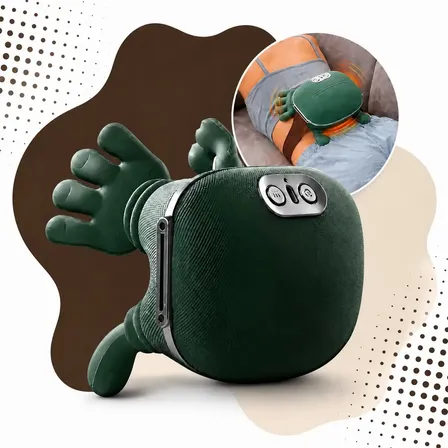 Massageador Pescoço Mãozinha 3d Ombro Recarregável Elétrico Com Aquecimento Massagem Relaxante Liberação Alivio Muscular... 127/220v Verde-musgo