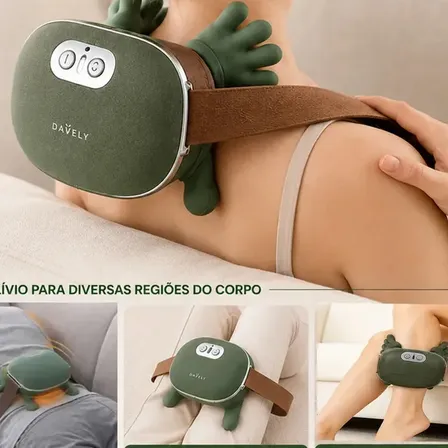 Massageador Pescoço Mãozinha 3D Aquecimento Elétrico Masajeador Massageador Corporal Pês Lombar Panturrilha Mão Pescoço Cabeça Costas Coluna Pernas Ombros Cervical - Aparelho massagem Portátil Davely