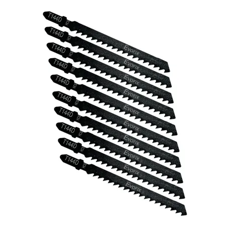Kit Jogo 10 Lâminas T144d Para Serra Tico Tico Corte Rápido Em Madeira Mdf Compensado Aglomerado Marcenaria Carpintaria Ferramenta Elétrica