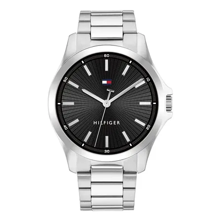 Relógio Tommy Hilfiger Masculino Aço Prateado 1710671 Prateado Preto