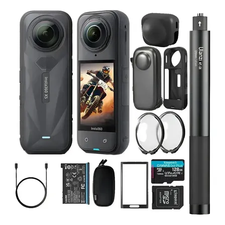 Câmera Insta360 X5 8k Kit Completo Pret Preto