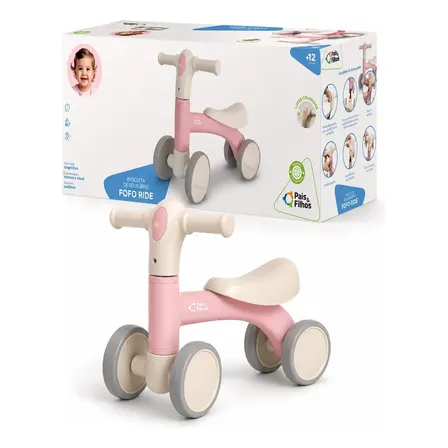 Bicicleta Equilíbrio Buzina E Luzes Sem Pedal Infantil Rosa