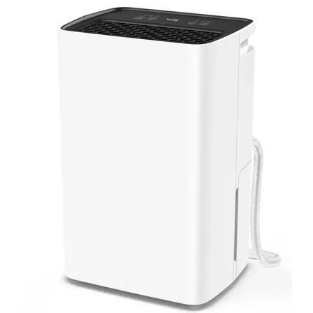 Desumidificador 6l/dia Para Ambientes Até 120m², Compressor Antimofo Silencioso Com Timer 24h, Drenagem Contínua, Display Digital, Filtro Lavável, Ideal Para Quarto, Sala E Escritório, Cor Bege