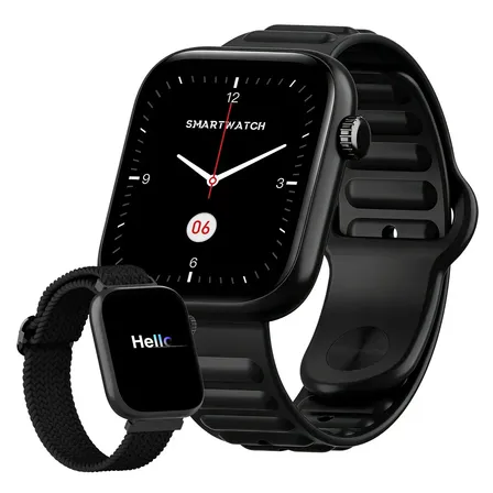 Relógio Smartwatch Forestory Inteligente Tela 1.83 Bluetooth Ip68 À Prova D'água Notificações Chamadas Saúde Monitoramento De Sono Esportes Com Android E Ios Com 2 Pulseiras Feminino Masculino(preto)
