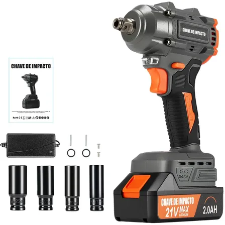 VAWAY ATSBS Chave De Impacto A Bateria 21v 1/2 Bivolt Com Acessorios