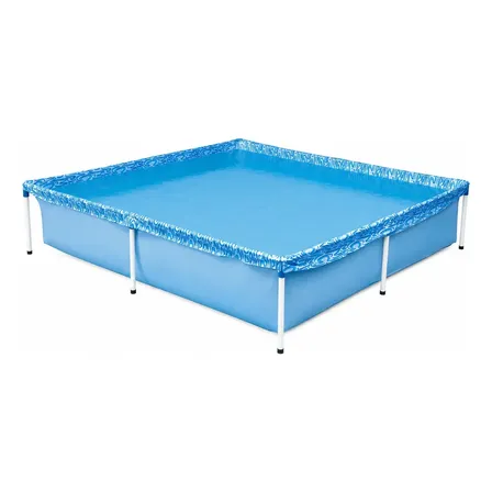 Piscina infantil quadrada Estrutural PVC 1500 litros Mor