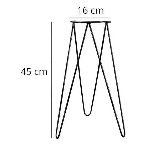 Suporte Para Vaso - Modelo Tripé 45cm