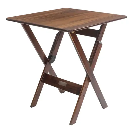 Mesa Dobrável Madeira 70x70 Bar Imbuia Tarimatã