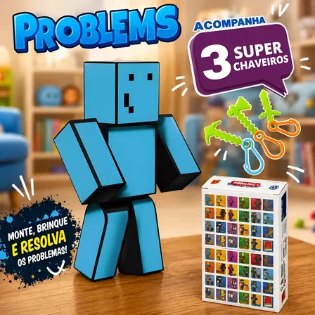 Boneco Articulado Gamer Problems 25 Cm+3chaveiros Craft