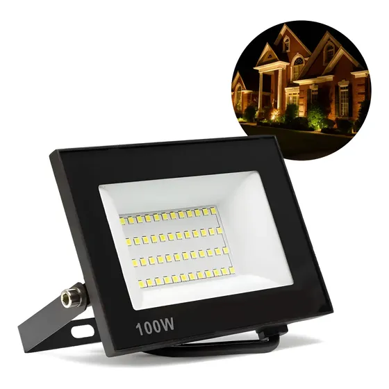 Refletor Led Bivolt Branco Quente 3000k 100w Original