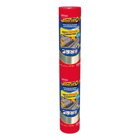 Manta Asfáltica Auto Adesiva Aluminizada 90cm X 10m Dryko