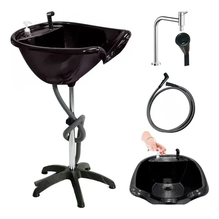 Lavatório De Cabelo Portátil Cuba Móvel Salão Beleza + Ducha