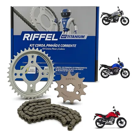 Kit Relaçao Titan Fan Start 160 Riffel Aço 1045 Promoção
