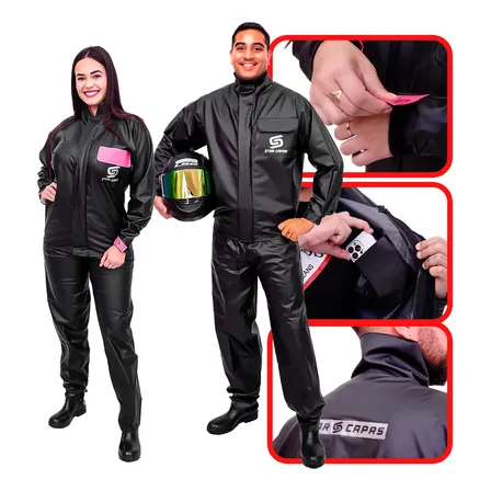 Capa De Chuva Motoqueiro Motoboy Moto Conjunto Impermeável
