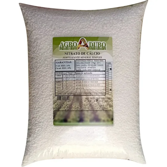 Fertilizante Nitrato De Calcio 5 Kg Ferti Adubo