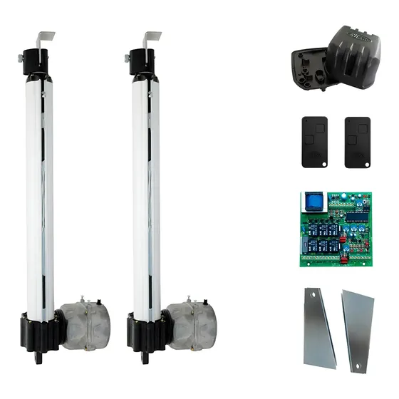 Kit Motor Rossi Pivotante 220v 500mm Duplo 2 Folhas Até 2,30