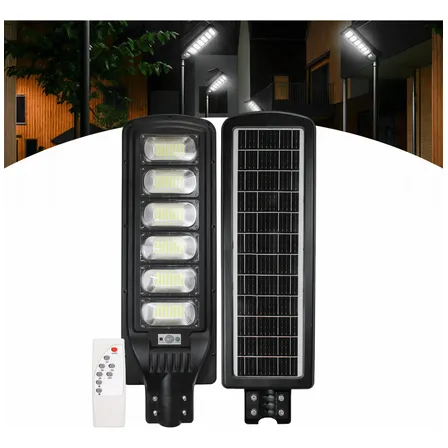 Luminária Solar Pública Poste Rua Led 300w Sensor Luz Frio
