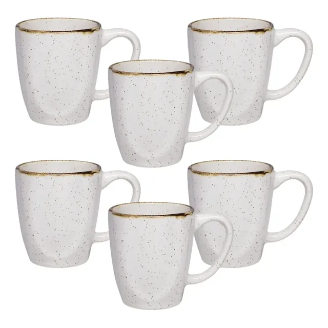 Conjunto De 6 Canecas Ryo Maresia 260ml Oxford Branco