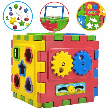 Cubo Didático Educativo Vira Tapete Montar Encaixe Oferta