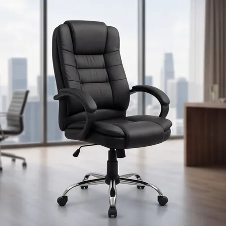 Cadeira De Escritório Bitlar Presidente Ergonômica Preta