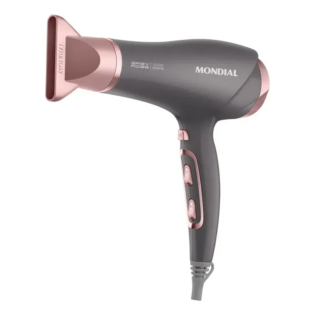 Secador De Cabelos Scn-11 2000w Grafite E Rosê Mondial
