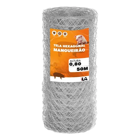 Tela De Mangueirão Fio 18 Altura 80cm X 50 Metros Rural