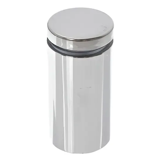 Prolongador Inox Escovado Suporte Vidros Madeira 25x50mm 8un