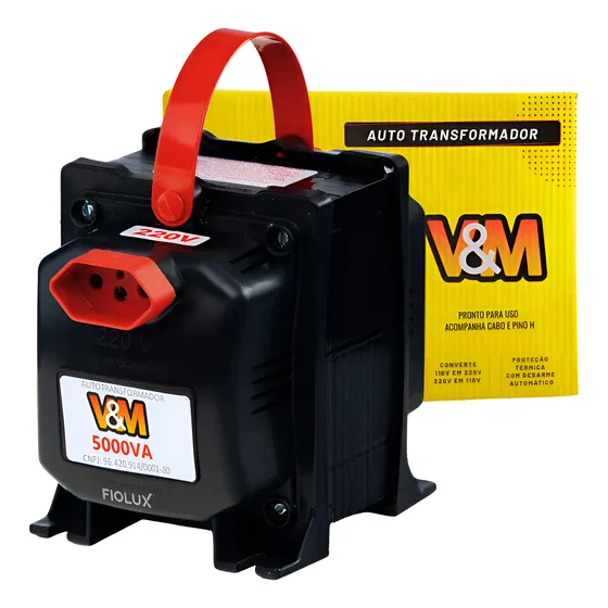 Transformador 5000va V&m 110 220 E 220 110 Tomada De 3 Pinos Tripolar (3 Pinos)
