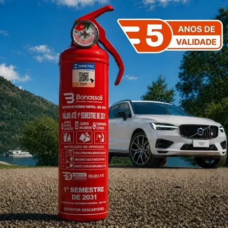 Extintor P1 Automotivo 1kg 5 Anos De Validade (abc)