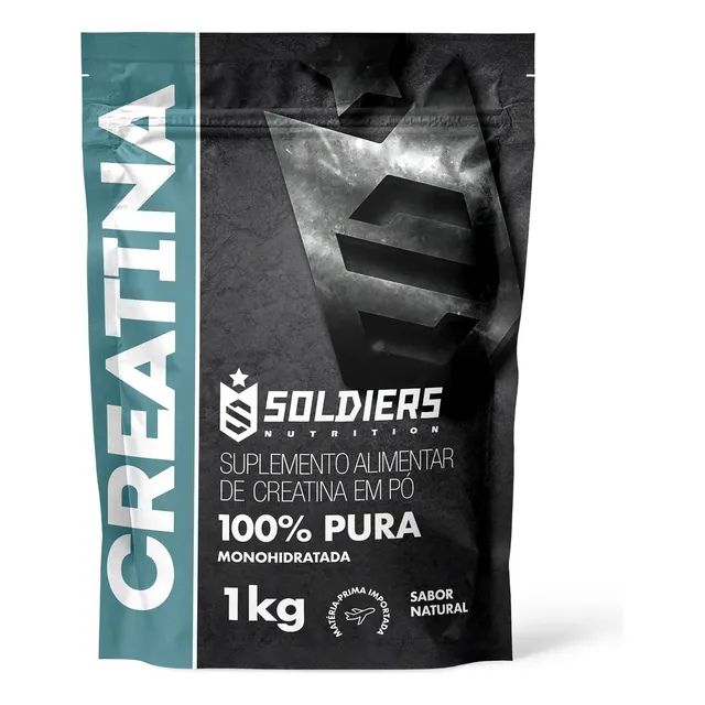 Creatina 1kg Suplemento Em Pó 100% Pura - Soldiers Nutrition Natural